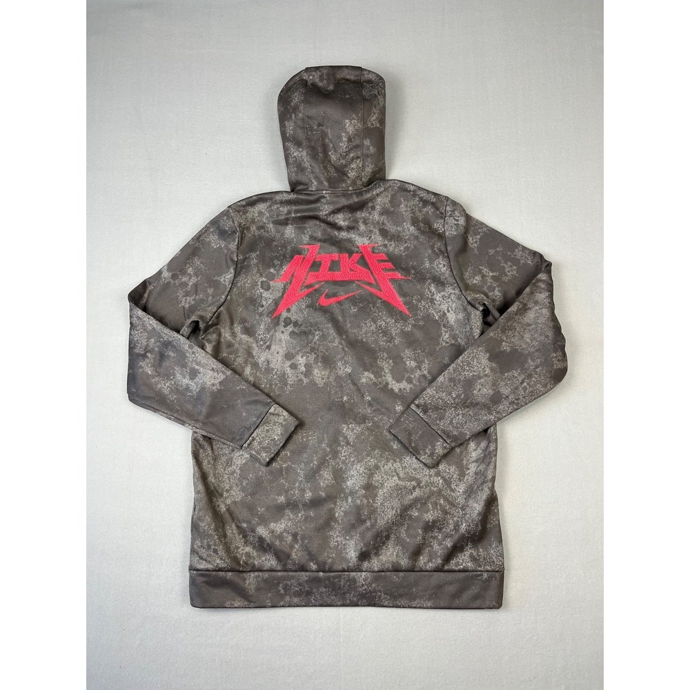 Nike Therma Fit Story Pack Logo Jacket Mens LT Brown Full Zip Hooded Training